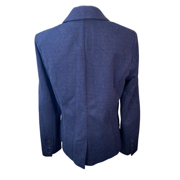 Boden Blazer Women US 8R Cotton Blend Blue Micro Dot Jacket Preppy Classic - Picture 4 of 6